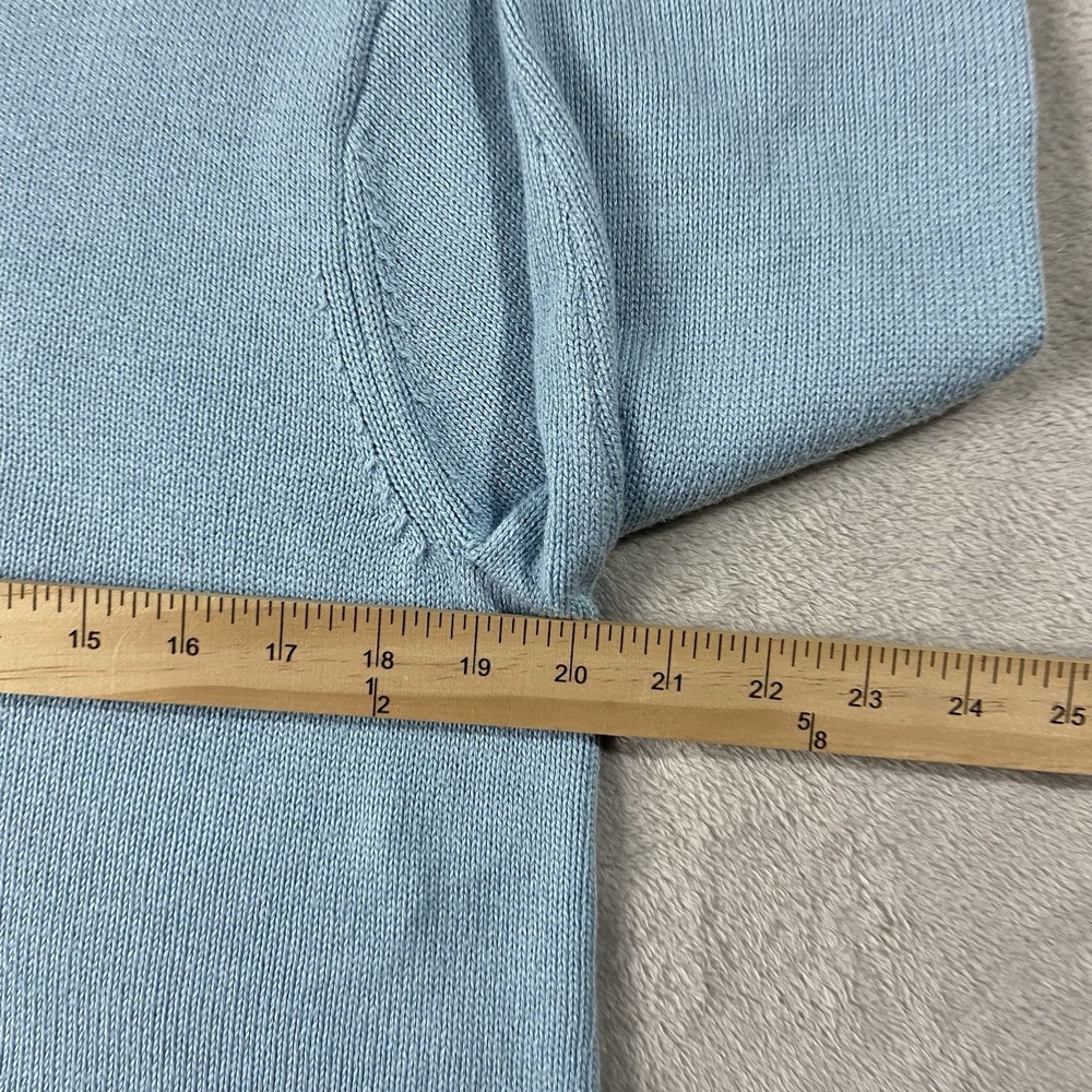 J Jill Long Sleeve Crewneck Sweater Tunic Powder Blue Womens M Classic Soft Girl - Picture 10 of 13